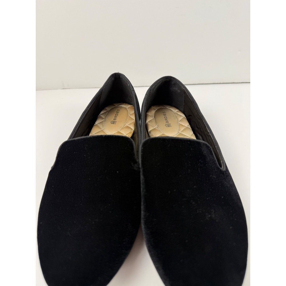 Birdies The Starling Black Velvet Smoking Loafers Flats Shoes Womens 9 - Picture 7 of 9